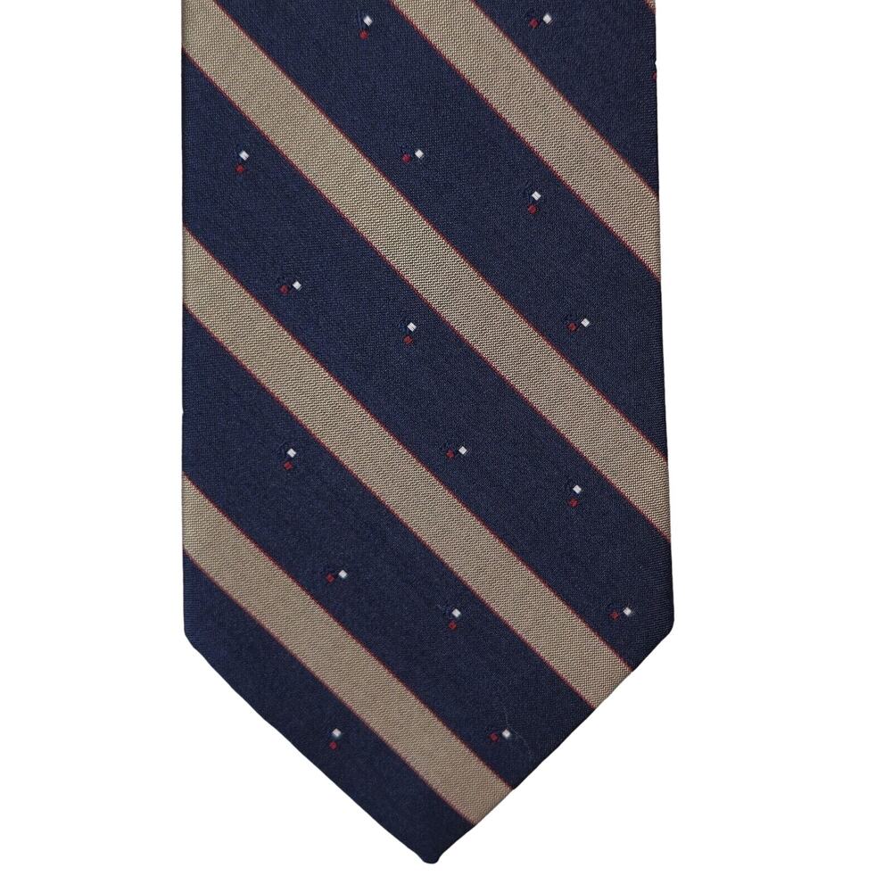 Vintage London Fog Mens Neckโ Tie 54"L Blue Striped Necktie Made in USA
